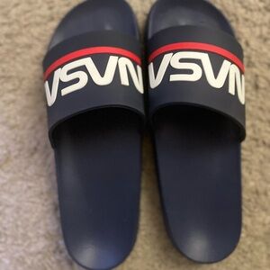 New without box Mens slides NASA brand red white blue size 9,10,11 sandals